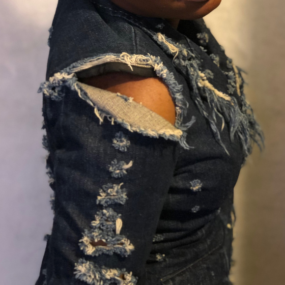 🎀Upcycled Denim Jacket🎀 For Women - Picture 2 of 5